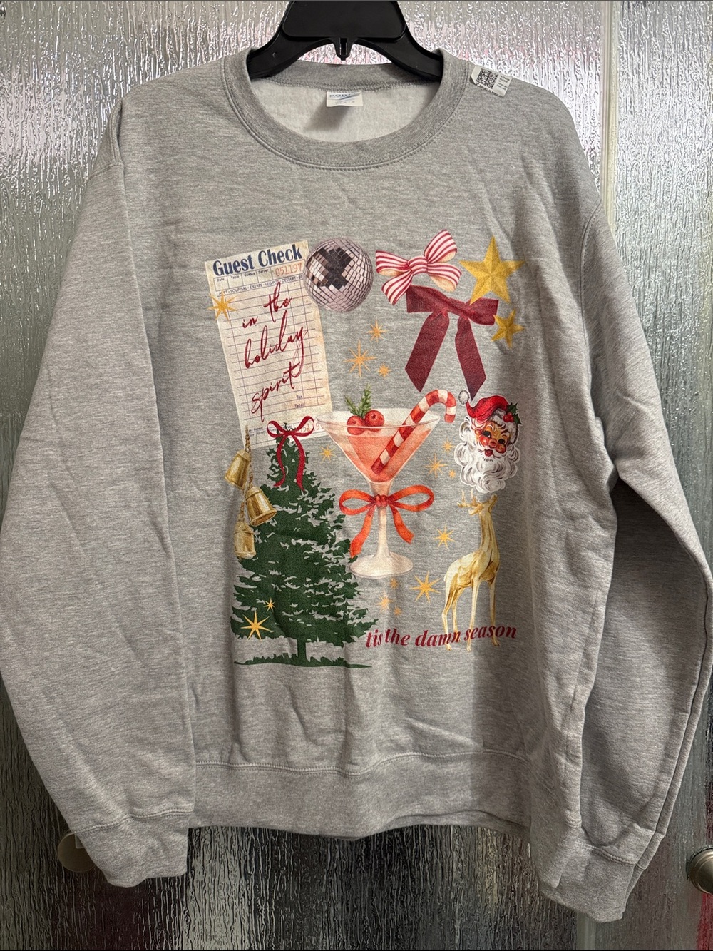 Holiday Graphic Crewneck Sweatshirt - ‘Tis The Damn Season